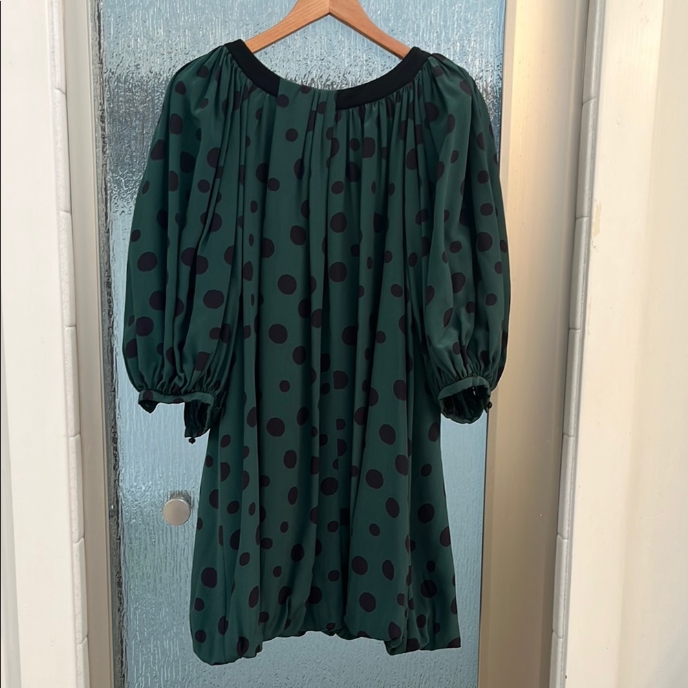 Kenzo Green Long Sleeve Bishop Dress